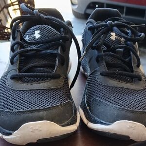 Under Armour Kids Black and White Sneakers